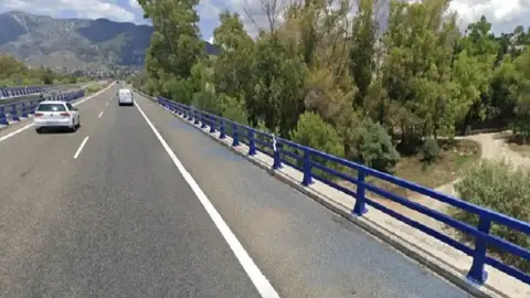 Carretera AP-7 a su paso por Mijas