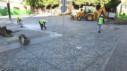 Obras en la Plaza del Mercado