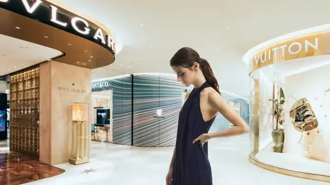 Vestido jaquard de flecos de Sfera en El Corte Ingl&eacute;s