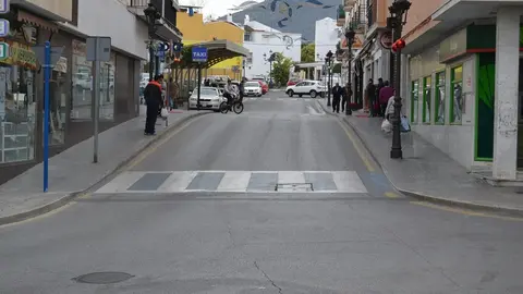 Inmediaciones del lugar donde se produjo el tiroteo