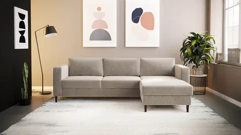 Sof&aacute; de 4 plazas con chaise longue reversible Alan de El Corte Ingl&eacute;s