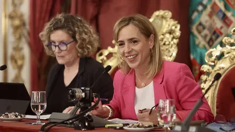 La presidenta de la Diputaci&oacute;n de C&aacute;diz, Almudena Mart&iacute;nez, durante el pleno