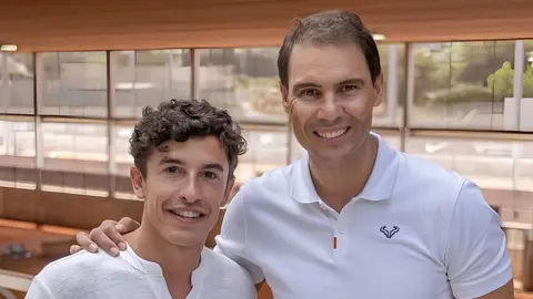 Marc M&aacute;rquez y Rafa Nadal