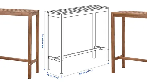 Mesa alta de exterior Nammaro de IKEA