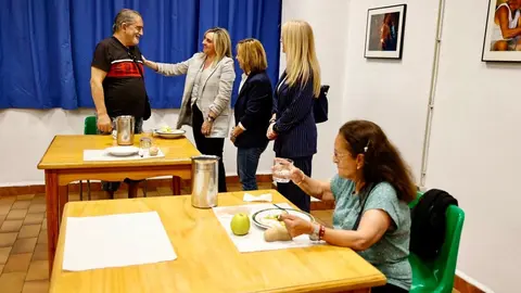 Marifr&aacute;n Carazo, durante una visita a un comedor social