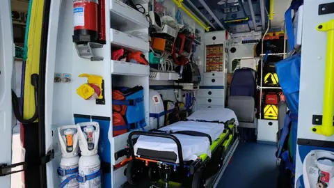 Interior de una ambulancia