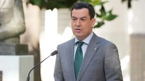 Juanma Moreno, durante el acto de homenaje a Blas Infante