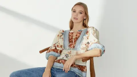 Southern Cotton Blusa de mujer manga corta El Corte Ingl&eacute;s