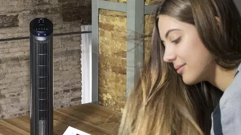 Ventilador de Torre Digital con Temporizador y Mando a Distancia EnergySilence de Amazon