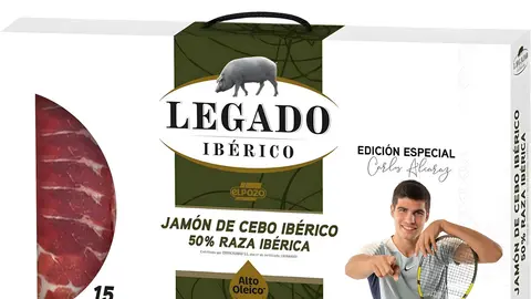 Malet&iacute;n jam&oacute;n ib&eacute;rico el Legado Ib&eacute;rico de El Pozo edici&oacute;n especial Carlos Alcaraz