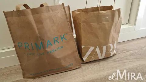 Bolsas de compra de Primark y Zara