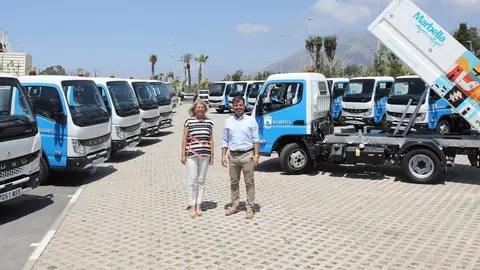 La alcaldesa de Marbella, &Aacute;ngelez Mu&ntilde;oz, junto con el concejal Diego L&oacute;pez