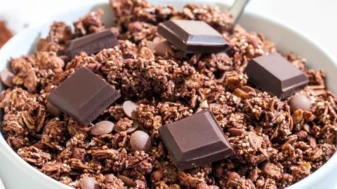 Muesli Crunchy Hacendado con chocolate de Mercadona