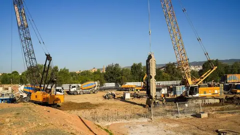 Obras del tanque de tormentas en el Balc&oacute;n del Guadalquivir en C&oacute;rdoba