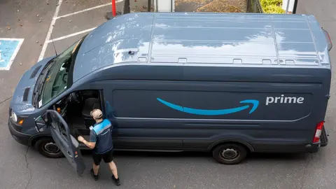 Furgoneta de reparto de Amazon