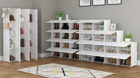 Mueble Zapatero para 42 Pares de zapatillas, zapatos y sandalias