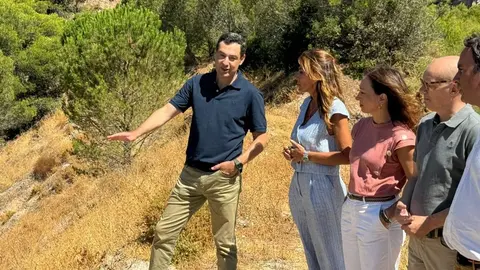 Juanma Moreno, ayer en Mijas