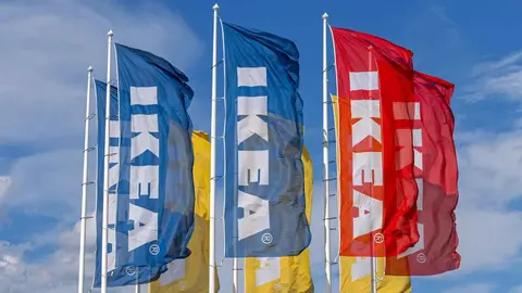 Letrero de una tienda de Ikea