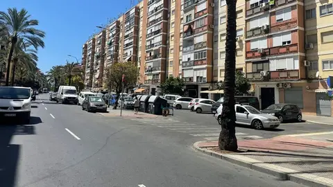La avenida Crist&oacute;bal Col&oacute;n en Huelva