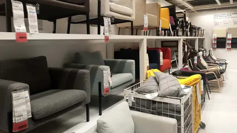 Secci&oacute;n de sof&aacute;s en Ikea
