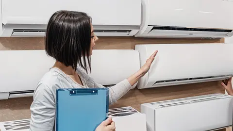 Supermercado, secci&oacute;n de aires acondicionados