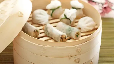 Vaporera de bamb&uacute; Relaxdays de Amazon