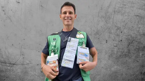 Jos&eacute; Carlos Ruiz, vendedor de la ONCE en M&aacute;laga