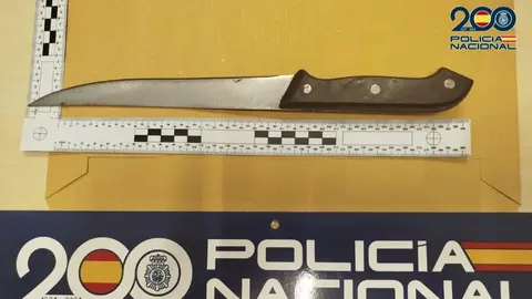 Cuchillo intervenido en la operaci&oacute;n policial en Jerez