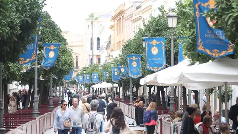 Banderolas en el centro de Jerez por la Magna | Cristo Garc&iacute;a