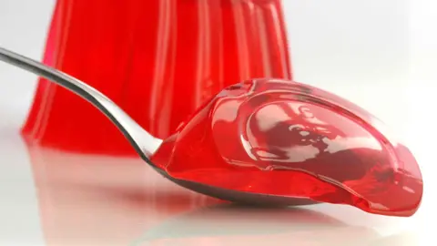 Preparado en polvo gelatina fresa Hacendado 0% az&uacute;car de Mercadona