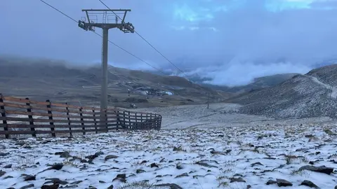 Primera nevada del oto&ntilde;o en Sierra Nevada