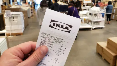 Ticket de compra en Ikea