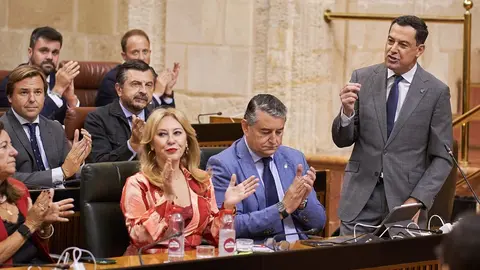 Juanma Moreno, en un reciente pleno en el Parlamento | Salvador L&oacute;pez Medina