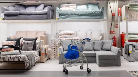 Secci&oacute;n de sof&aacute;s en IKEA