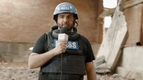 Periodista en zona de conflicto