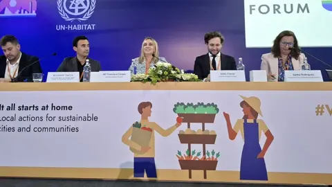 Marifr&aacute;n Carazo, durante su intervenci&oacute;n en El Cairo