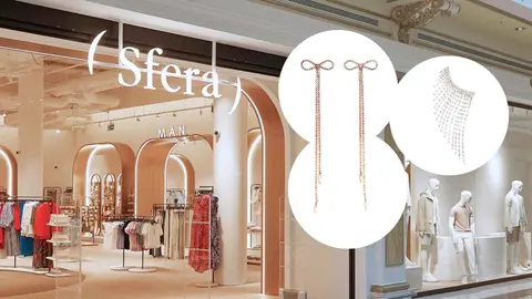 Los pendientes de Sfera con brillantes y abalorios que est&aacute;n volando