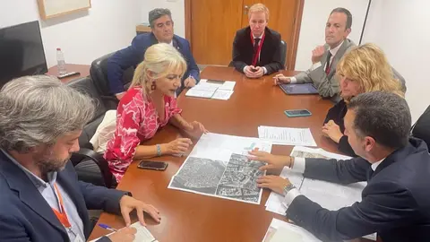 Reuni&oacute;n entre la consejera de Cultura, Patricia del Pozo y la alcaldesa de Huelva, Pilar Miranda. (1)