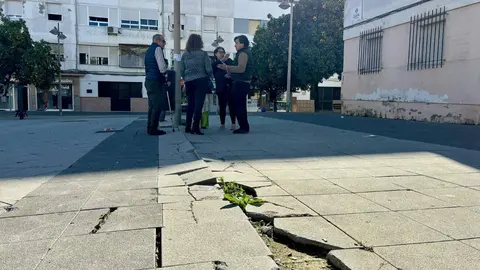 Antonio Fern&aacute;ndez, portavoz de VOX en Jerez en la Plaza de los Naranjos