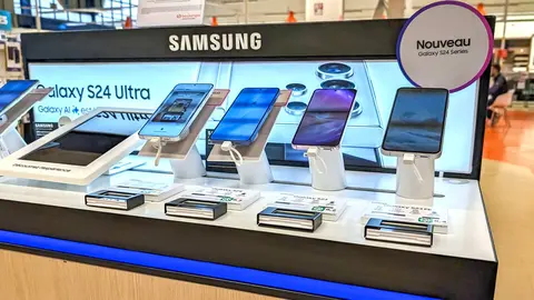 Mostrador de Samsung con modelo Galaxy S24 Ultra