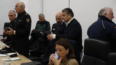 Antonio Sanz, en el Centro de Coordinaci&oacute;n de Emergencias durante la pasada DANA