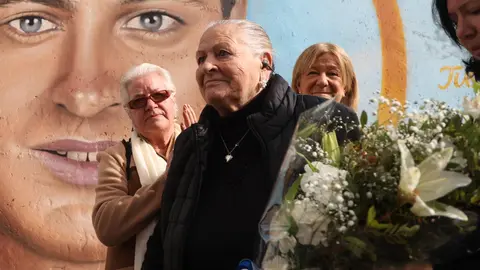 Antonia Castro en la inauguraci&oacute;n del mural de Juan Holgado | Cristo Garc&iacute;a