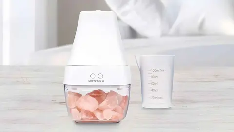 Difusor ultras&oacute;nico con aromaterapia y sal de himalaya Silver Crest de Lidl