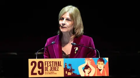 Mar&iacute;a Jos&eacute; Garc&iacute;a-Pelayo durante la presentaci&oacute;n del XXIX Edici&oacute;n del Festival de Jerez | Cristo Garc&iacute;a