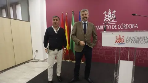El portavoz del gobierno del Ayuntamiento de C&oacute;rdoba, Miguel &Aacute;ngel Torrico, y el delegado de Participaci&oacute;n Ciudadana, Miguel Ruiz Madruga