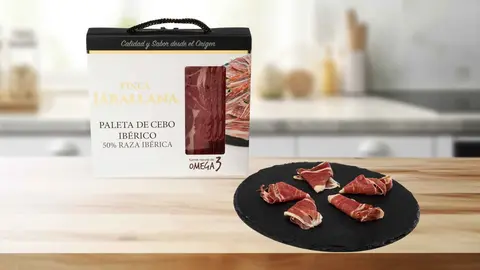 Jam&oacute;n ib&eacute;rico Finca Jarallana - Paleta de Cebo Ib&eacute;rico Loncheado de La Nevera Espa&ntilde;ola