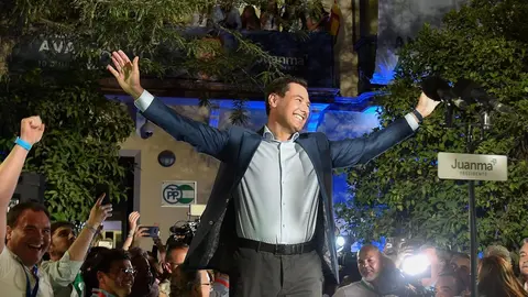 Juanma Moreno, tras ganar las elecciones en 2022