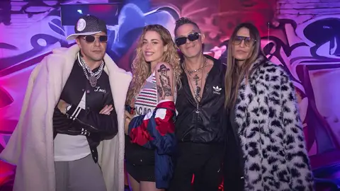 Joaqu&iacute;n S&aacute;nchez, Susana Saborido, Candela M&aacute;rquez y Alejandro Sanz en su fiesta de cumplea&ntilde;os | @alejandrosanz