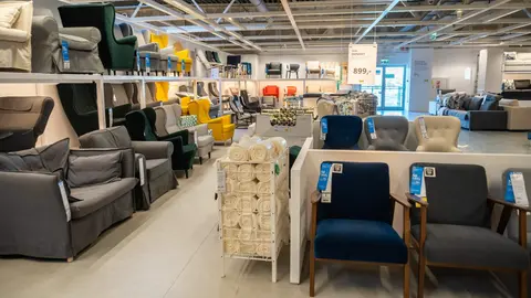 Secci&oacute;n de sof&aacute;s en IKEA