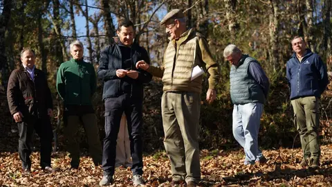 Juanma Moreno en su visita al Parque Natural Sierra de Aracena y picos de Aroche en Casta&ntilde;o del Robledo